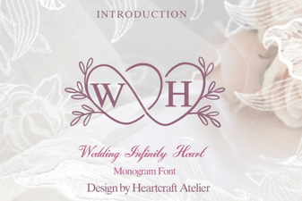 Infinity Heart Fonts for Creative Wedding Designs