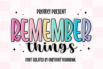Remember Things Font: a Usable Design Resource