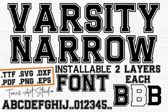 Design with Varsity Narrow Font Creativity