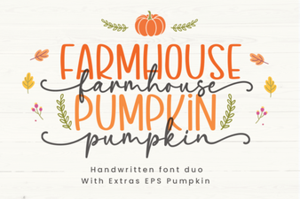 Farmhouse Pumpkin Fonts for Rustic Crafts