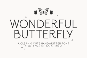 Wonderful Butterfly Font for Beautiful Design Projects
